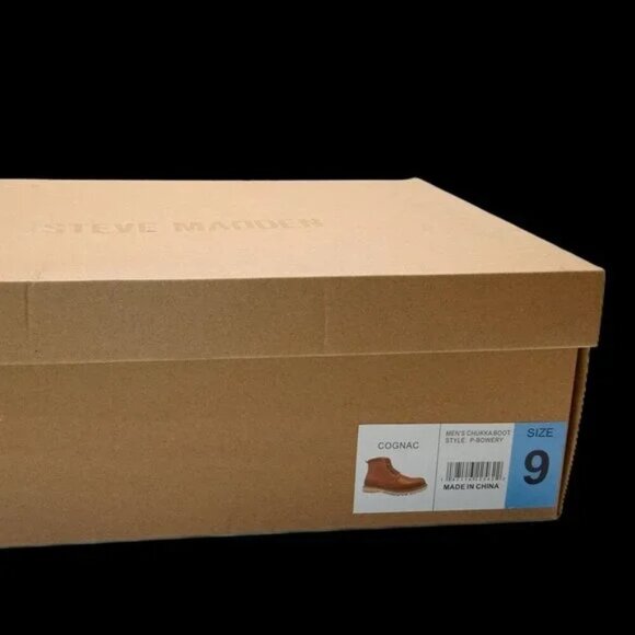 Mens Cognac Leather‎ Chukka Boot Size 9 NWT- by Steve Madden - Picture 4 of 8